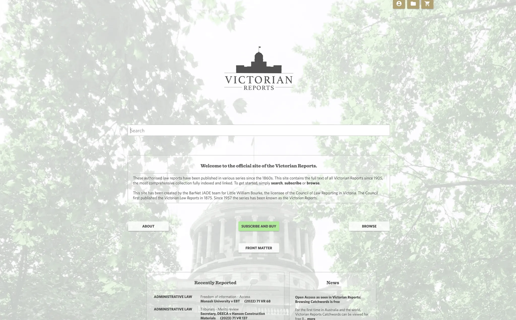 Existing webpage design